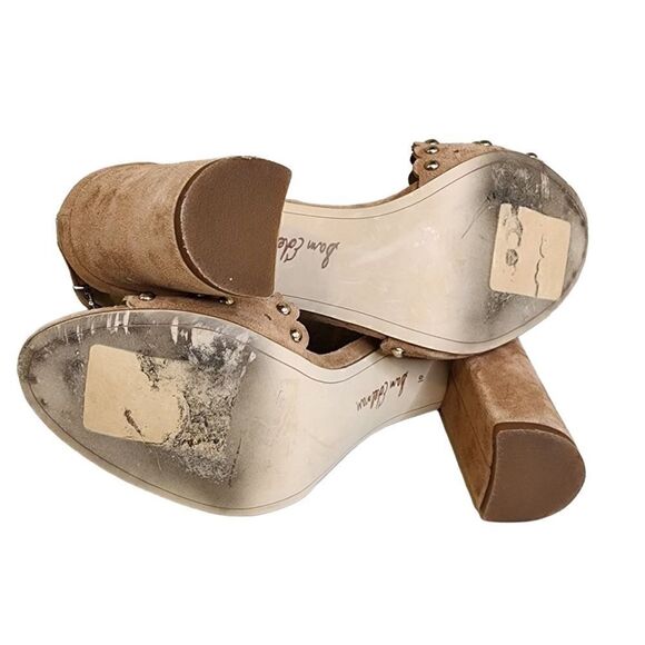 SAM EDELMAN- Women’s Yaria Studded Suede Leather Block Heel Ankle Strap, Size 10 - Picture 14 of 16